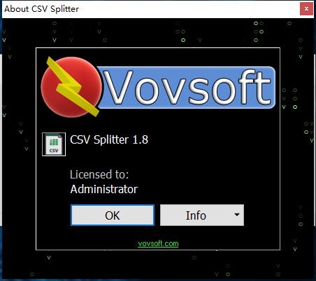 Vovsoft CSV Splitter破解补丁/注册机 v1.8 绿色版 附激活教程