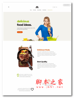 DM建站系统健康营养美食宣传网站模板 v1.2