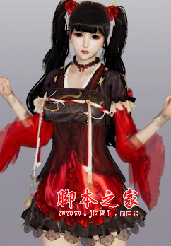 AI少女深红连衣裙双马尾萝莉MOD 免费版