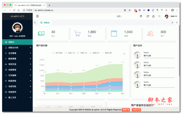 ok-admin 通用后台模版解决方案 v2.0