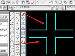 cad怎么画十字路口平面图? cad绘制十字路口图纸的教程