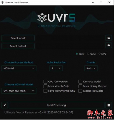 最强伴奏与人声一键分离工具Ultimate Vocal Remover GUI(UVR5) v