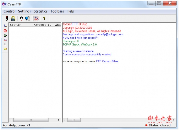 CesarFTP(免费FTP服务器)  v0.99g 免费安装版