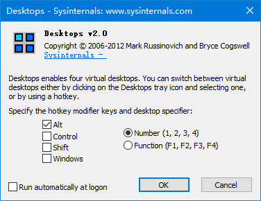 Sysinternals Desktops v2.0(32+64) 虚拟桌面软件 官方版