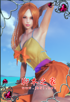 AI少女橘色长发海滩女神MOD(容貌绝佳) 免费版