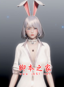 ROOM Girl银色短发兔耳少女MOD(白色制服) 免费版