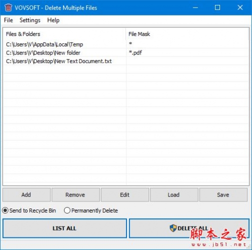 Vovsoft Delete Multiple Files(文件批量删除工具)V1.8 绿色便携版