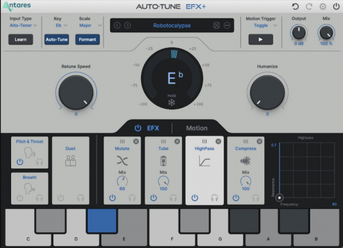 新型人声制作插件Antares - Auto-Tune EFX+ v10.0.1 免费安装版