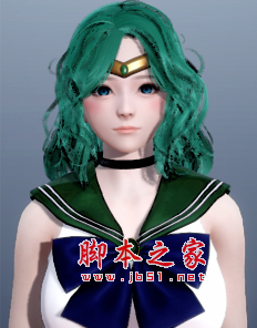 AI少女绿发水手服少女MOD(魅力十足) 免费版