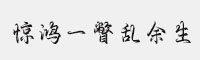 惊鸿一瞥乱余生 文道字库