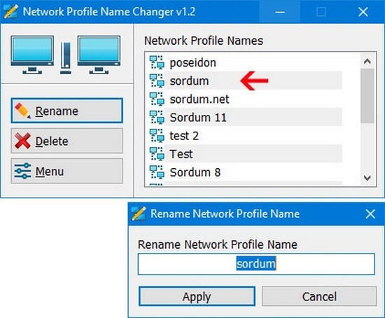 Network Profile Name Changer(网络配置修改软件) v1.2 绿色免费版