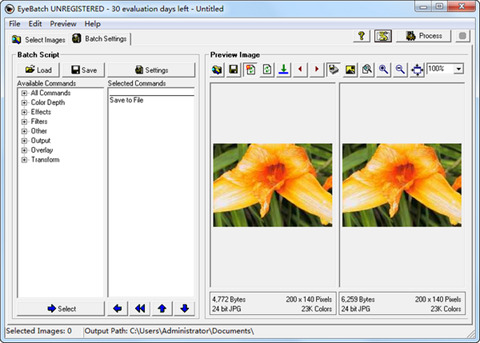 EyeBatch(图片批处理软件) v2.1.3.0 免费安装版