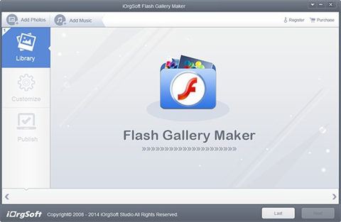 iOrgsoft Flash Gallery Maker(flash幻灯片制作工具) v1.1.0 免费安装版