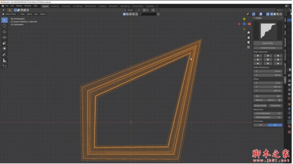 Blender创建形状轮廓倒角曲线工具 Profiler v1.8.0 汉化免费版