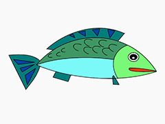 blender怎么画彩色的鱼? blender2.9快速设计海鱼的技巧