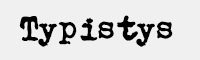 Typistys英文打字机字体
