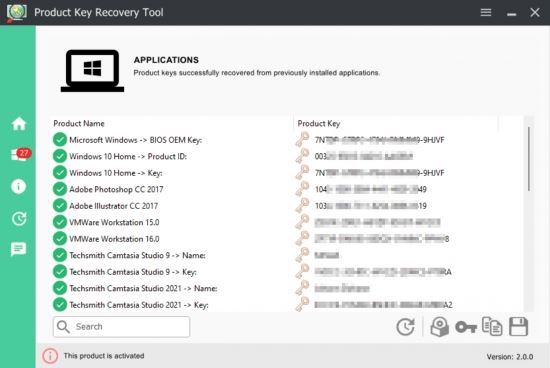 游戏软件密码恢复工具 Product Key Recovery Tool v2.0.0 中文免