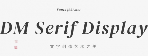 DM Serif Display 英文字体