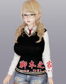 AI少女欧美风金发眼镜娘MOD(清纯知性) 免费版