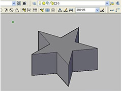 CAD怎么快速建模3d五角星? CAD三维五角星的画法