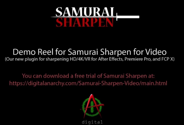 AE/PR视频智能锐化变清晰插件 Samurai 1.2.4 Win 中英文一键安装版