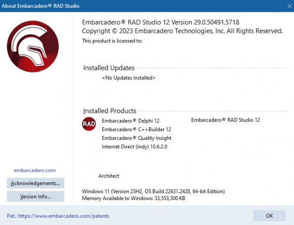 Embarcadero RAD Studio 12.1 Athens Update 1 v29.0 免费安装许可版(附教程)