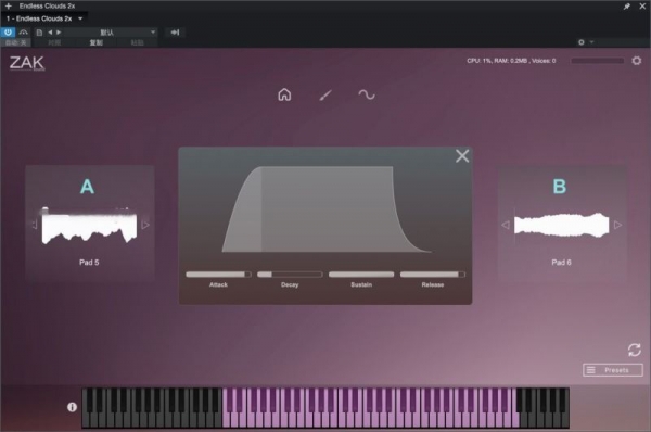 打击乐器合成器插件 Zak Sound Endless Clouds 2 v2.5.0 安装免费win版