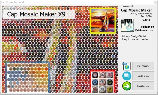 Cap Mosaic Maker X9 Standard Edition(帽子马赛克制作设计工具) v20.2 中文免费版