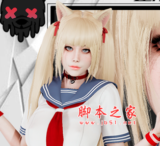 AI少女金发双马尾性感猫耳水手服MOD(外表成熟) 免费版