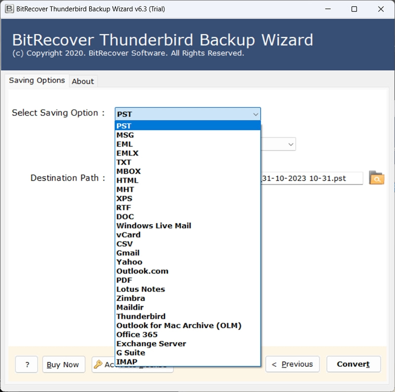 BitRecover Thunderbird Backup Wizard(数据备份软件) v6.3 安装版