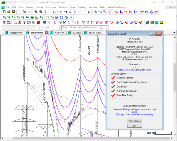 架空电力线设计软件PLS-CADD/POLE/SAPS/TOWER v16.81 x64 最新安装免费版