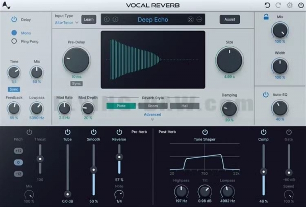 Antares Vocal Reverb(AI人声混响插件) v1.0.0 安装免费版 附安装教程