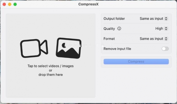 CompressX for Mac(离线视频和图像压缩软件) v1.5.1 直装苹果版