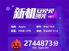 2744873分! iPad Pro M4芯片安兔兔跑分成绩曝光