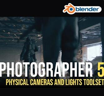 Blender摄像机真实物理灯光照明工具 Photographer V5.4.1 免费版