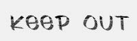 Keep Out英文手写字体
