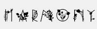 harmony英文图案字体