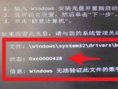 电脑开机进不去系统提示0xc0000428怎么办? 0xc0000428错误代码解