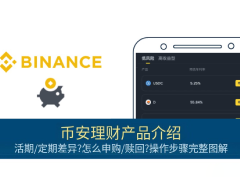 币安理财是什么?有哪些产品?币安理财活期和定期产品差异介绍与操作图解