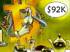 比特币（BTC）价格守住9.2万美元，证明多头正视“逢低买入”的机遇