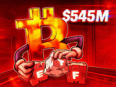 比特币（BTC）ETF因比特币逼近7万美元而遭遇5.45亿美元资金外流，跌势