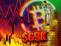 比特币（BTC）价格抹去15个月牛市涨幅，跌至6.9万美元