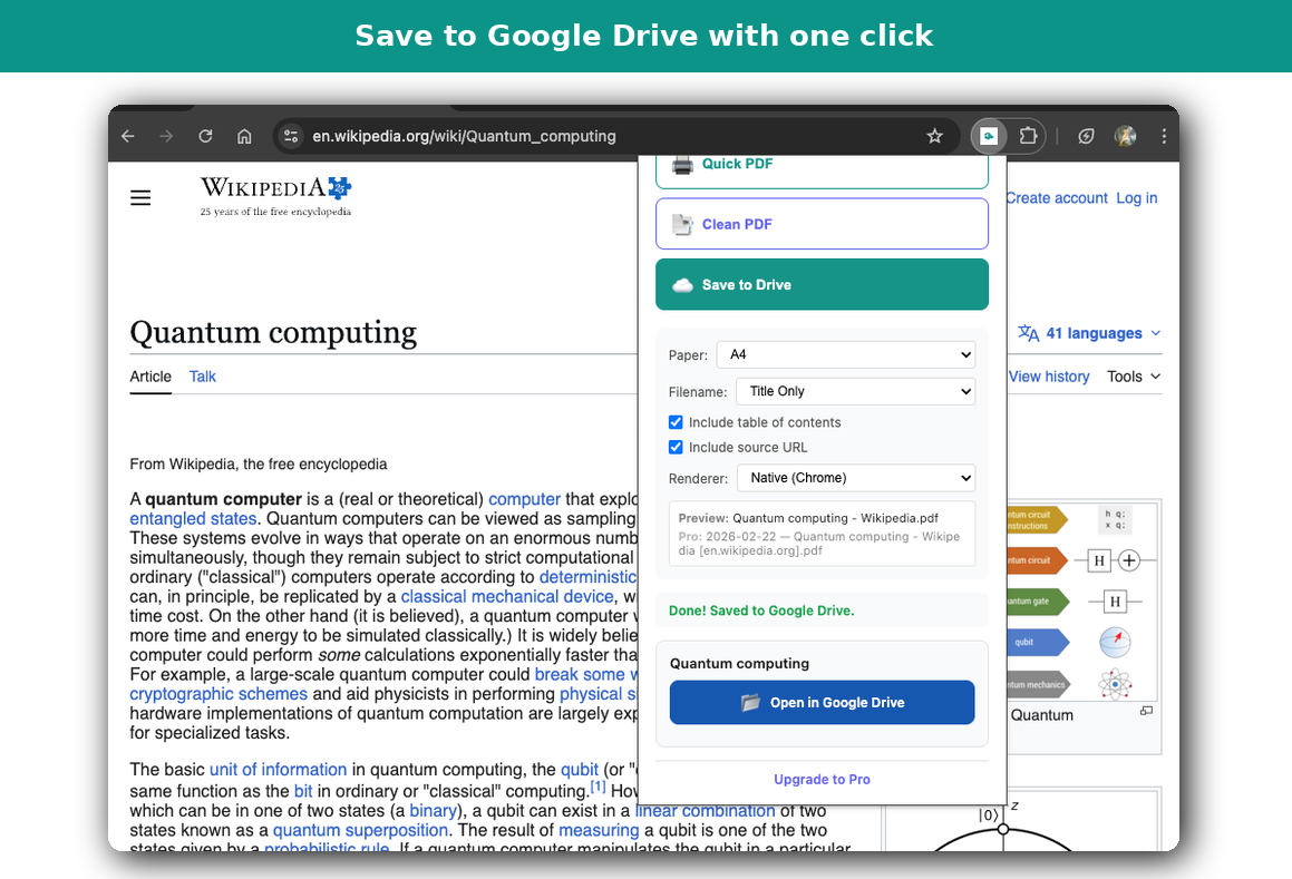 Pooch PDF(网页转PDF并保存至Drive) v1.3.0 Chrome扩展插件