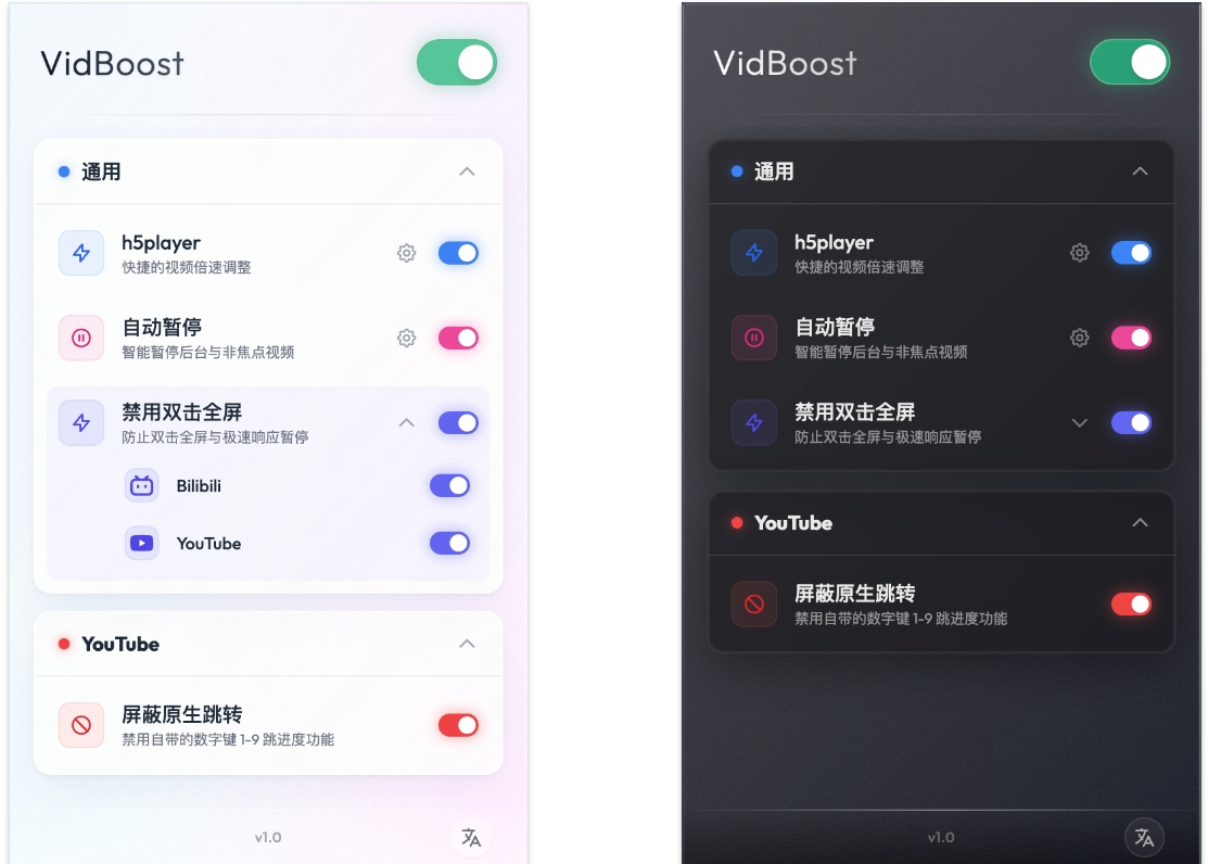 VidBoost(高性能视频增强扩展程序) v1.3 Chrome扩展插件