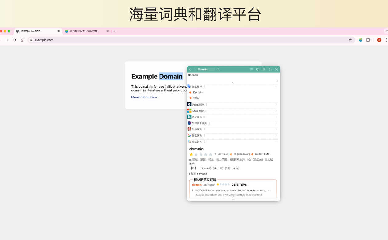 沙拉翻译(聚合词典/划词翻译/沉浸式翻译) v10.0.2 Chrome扩展插件