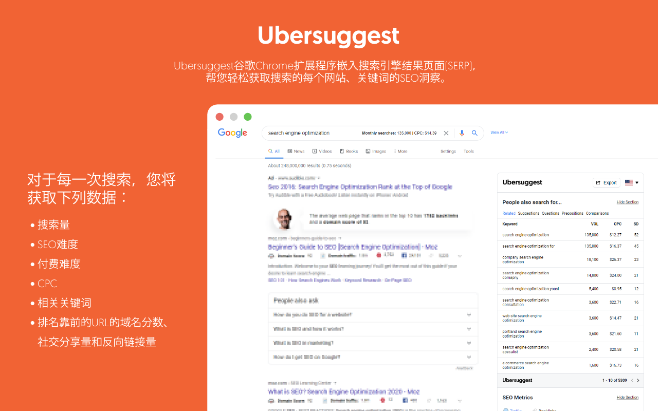 Ubersuggest(SEO与关键词神器) v4.0.29.3504 免费安装版