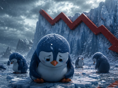 PENGU代币解锁后下跌14%,价格回落至关键区间