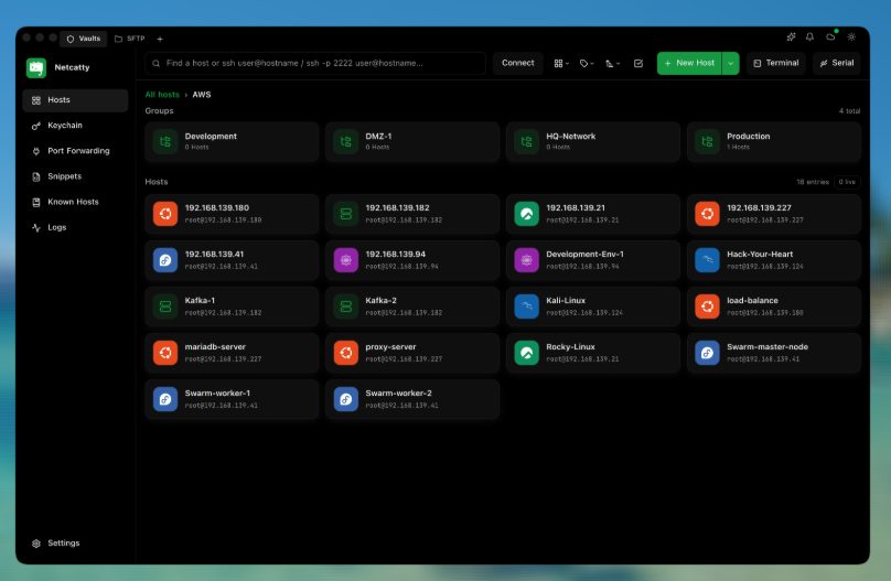 Netcatty(SSH客户端) v1.1.15 开源免费安装版