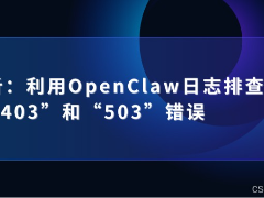 利用OpenClaw日志排查403和503错误的详细流程