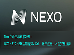 Nexo存币生息教学2026：USDT·BTC·ETH活期理财、KYC、账户注册、入金完整指南